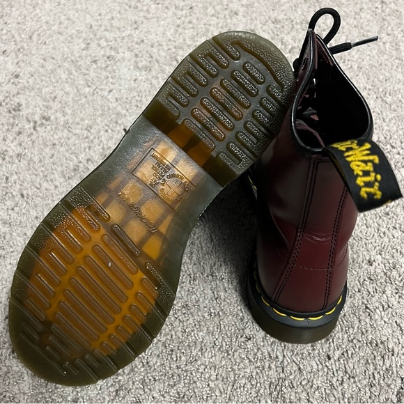 Dr. Marten’s 1460 Cherry Red Smooth Leather Boots - Picture 7 of 8